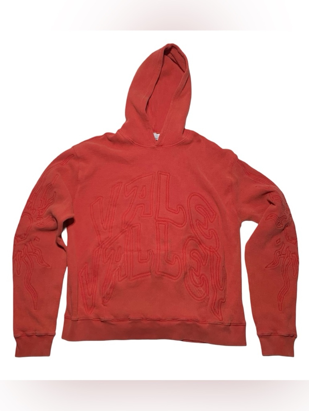 Vale Valley Waffle Knit Hoodie Everyone Lives Forever Mens XXL